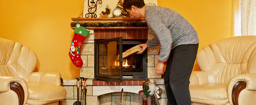 Rusted Metal Fireplace Restoration in Lake Charles, Louisiana